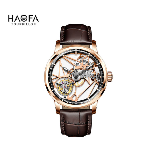 Montre Tourbillon squelette de luxe Haofa 7 heures 1925B 