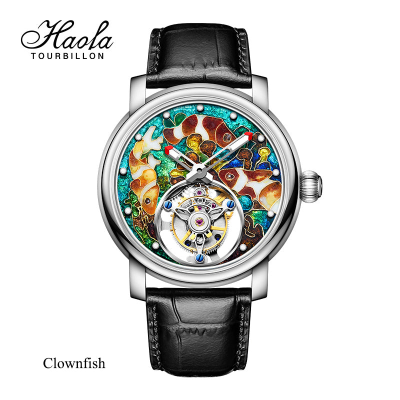 Reserve(30 days)--HAOFA Enamel (Cloisonne) Carp Tourbillon 2218