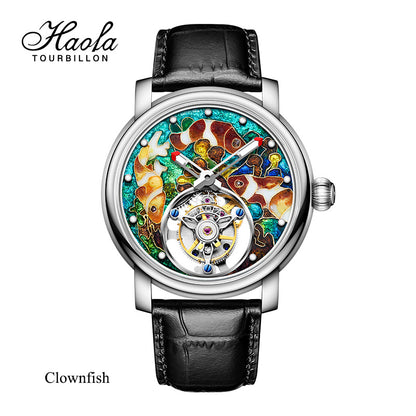 Reserve(30 days)--HAOFA Enamel (Cloisonne) Carp Tourbillon 2218