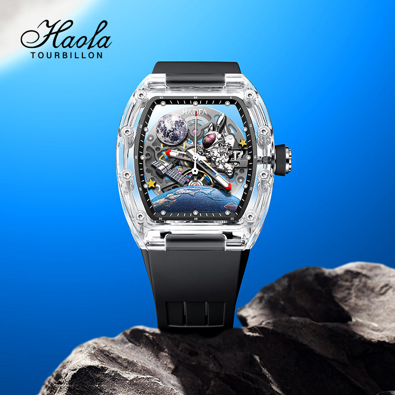 HAOFA Crystal Automatic 3D Spaceship Watch 2320