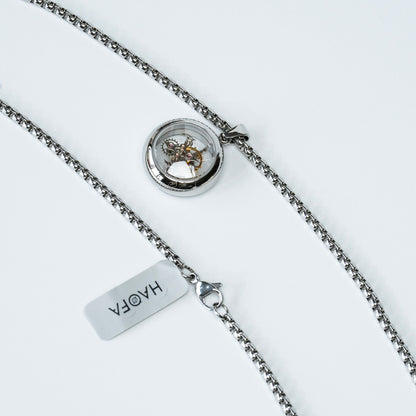 Haofa HFT1001 Titanium Stainless Steel Tourbillon Necklace