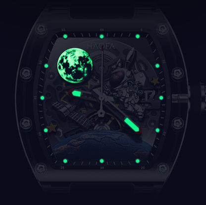 HAOFA Crystal Automatic 3D Spaceship Watch 2320