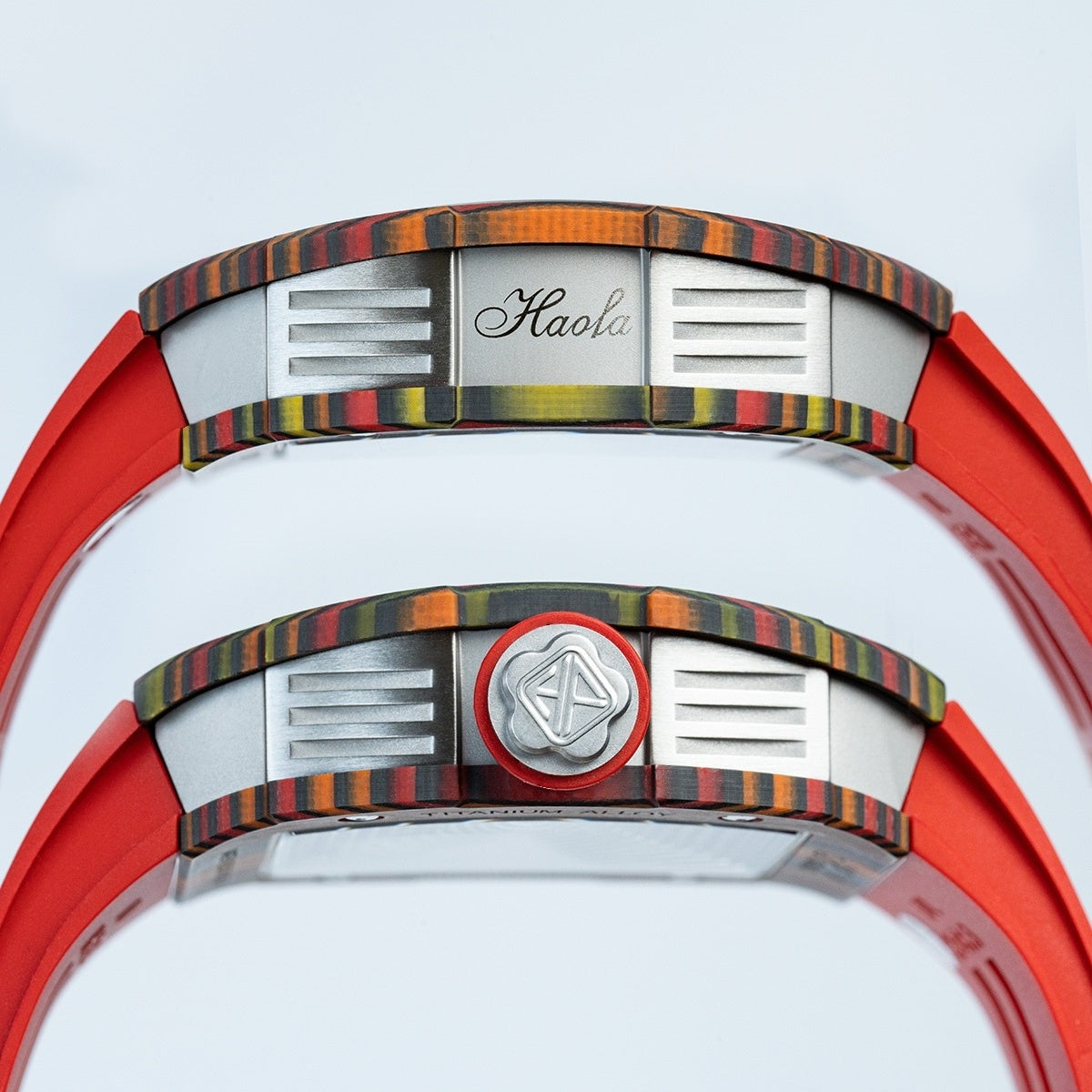 Haofa 1975 Colorful Carbon Fiber Case Automatic Movement 80H Power Reserve Skeleton Sapphire Crystal Wrist Watch