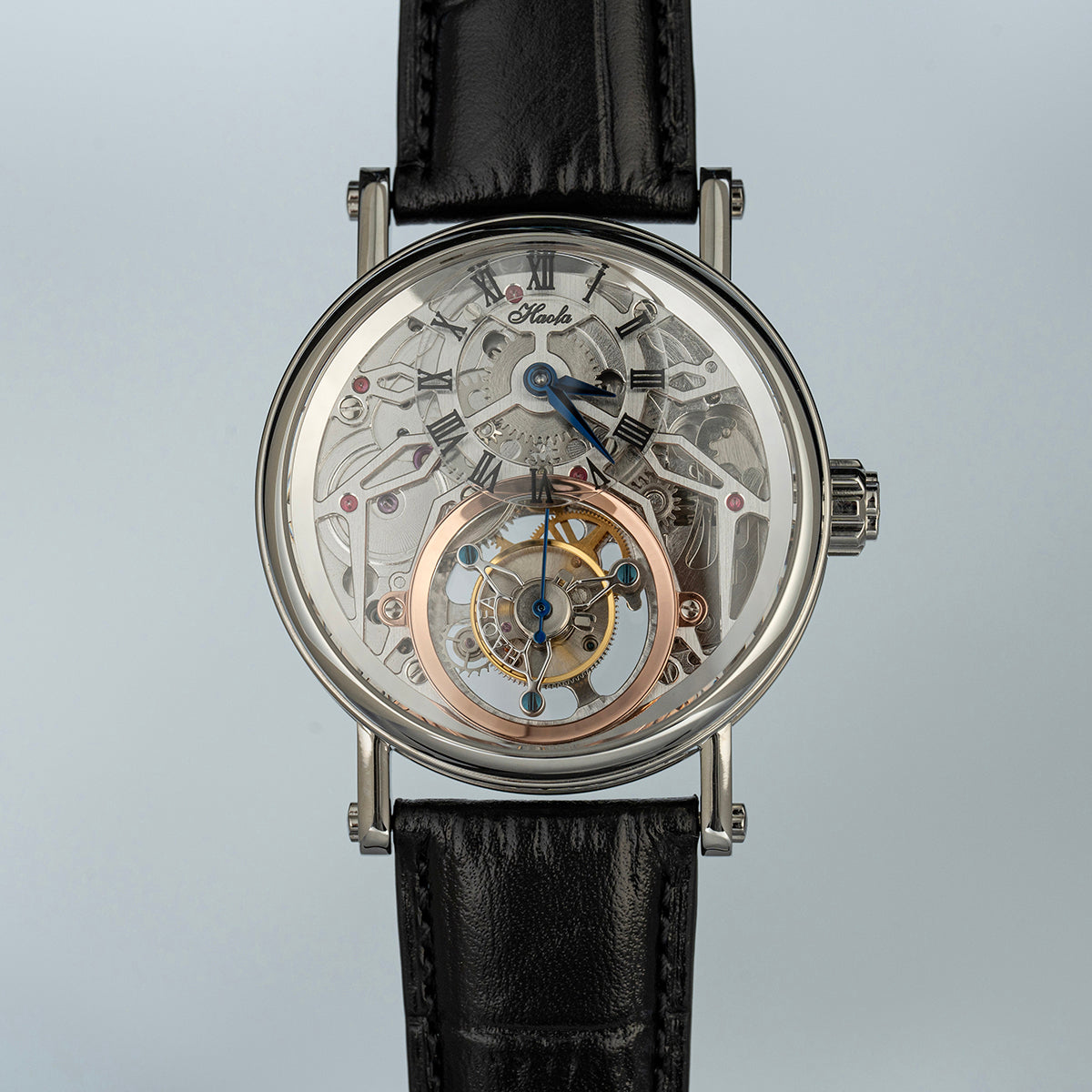 Haofa 1602 Flying Tourbillon CNC ENGRAVING Dial Skeleton Watch