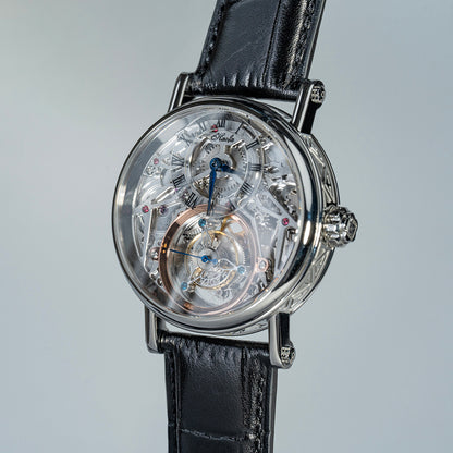 Haofa 1602 Flying Tourbillon CNC ENGRAVING Dial Skeleton Watch