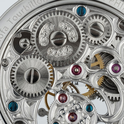 Haofa 1602 Flying Tourbillon CNC ENGRAVING Dial Skeleton Watch