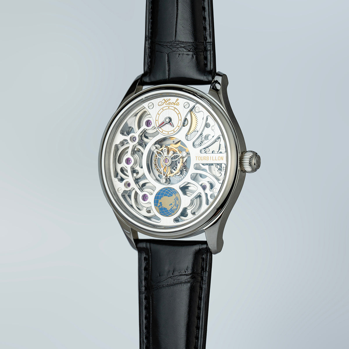 Haofa 1037 Center Tourbillon Watch Four Spring Drive Manual Tourbillon 120H Power Reserve Watches