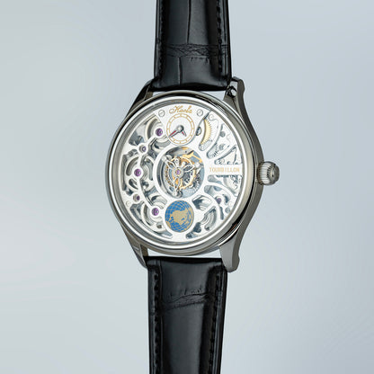 Haofa 1037 Center Tourbillon Watch Four Spring Drive Manual Tourbillon 120H Power Reserve Watches