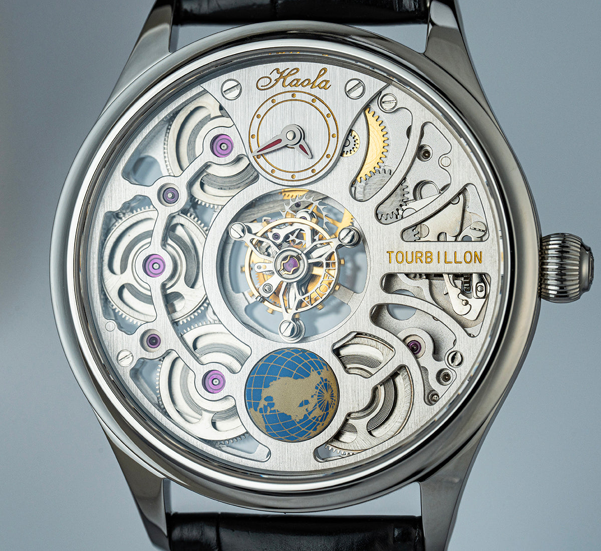 Haofa 1037 Center Tourbillon Watch Four Spring Drive Manual Tourbillon 120H Power Reserve Watches