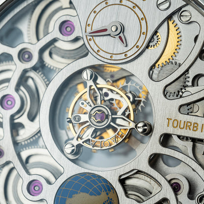 Haofa 1037 Center Tourbillon Watch Four Spring Drive Manual Tourbillon 120H Power Reserve Watches