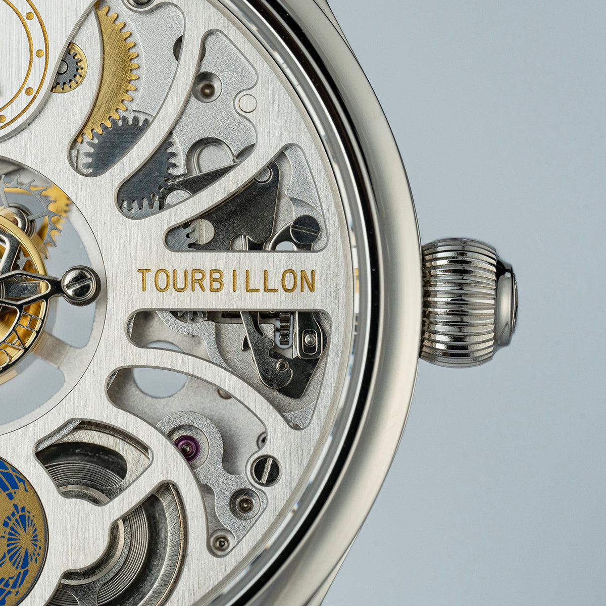 Haofa 1037 Center Tourbillon Watch Four Spring Drive Manual Tourbillon 120H Power Reserve Watches