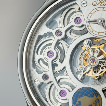 Haofa 1037 Center Tourbillon Watch Four Spring Drive Manual Tourbillon 120H Power Reserve Watches