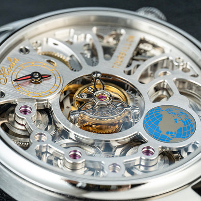 Haofa 1037 Center Tourbillon Watch Four Spring Drive Manual Tourbillon 120H Power Reserve Watches