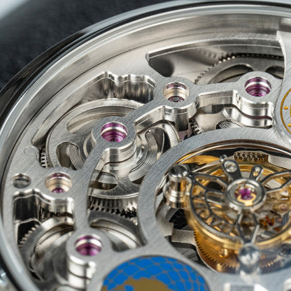 Haofa 1037 Center Tourbillon Watch Four Spring Drive Manual Tourbillon 120H Power Reserve Watches