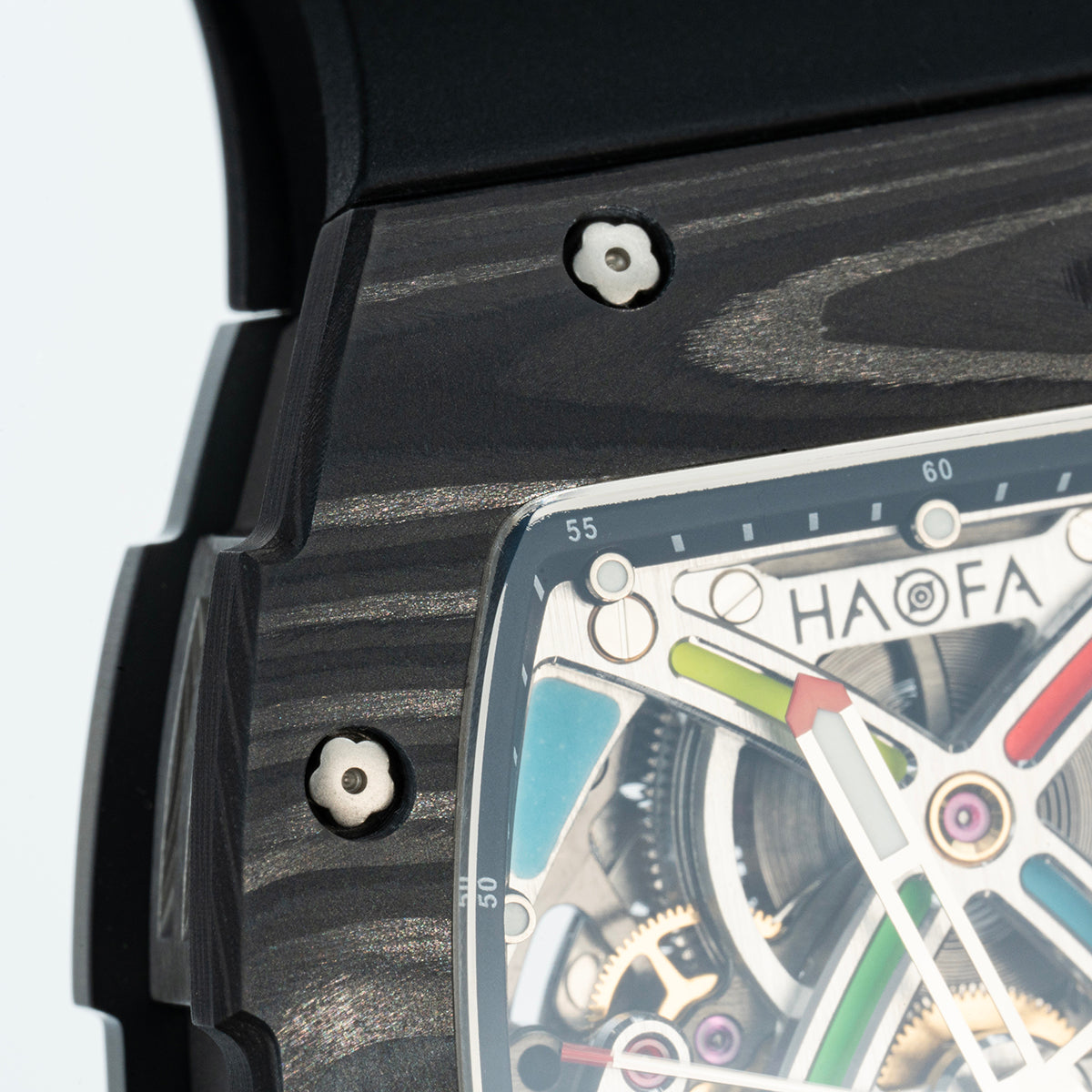 HAOFA Color Luminous Dial Carbon Fiber Automatic Watch 1970