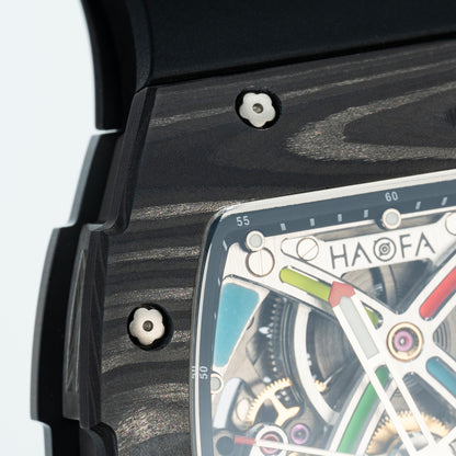 HAOFA Color Luminous Dial Carbon Fiber Automatic Watch 1970