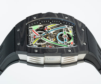 HAOFA Color Luminous Dial Carbon Fiber Automatic Watch 1970
