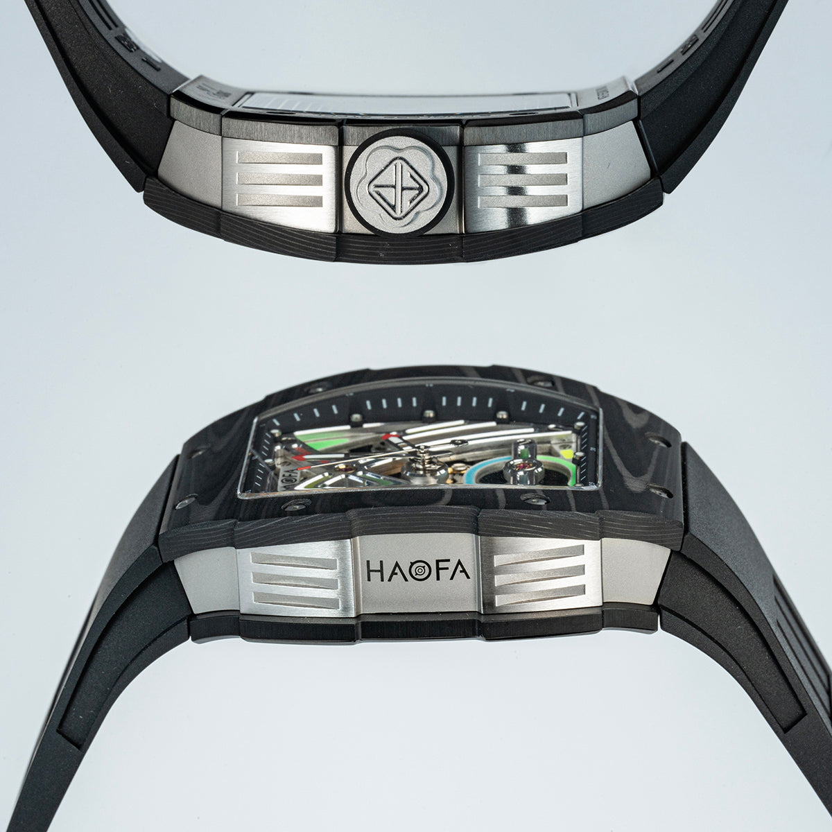 HAOFA Color Luminous Dial Carbon Fiber Automatic Watch 1970