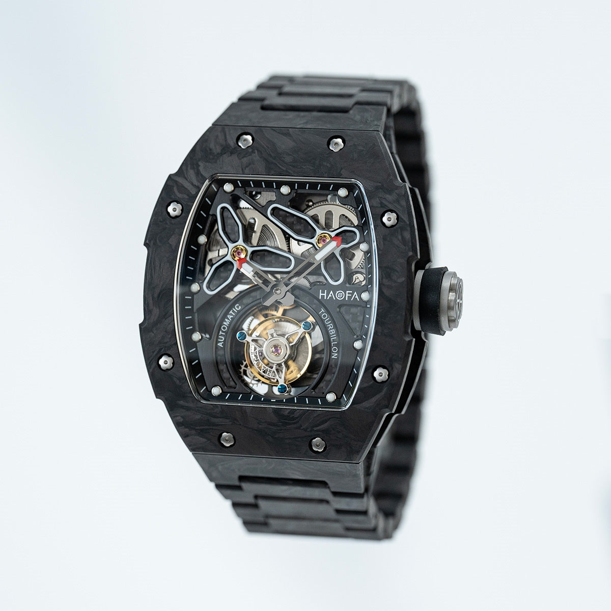 HAOFA 2311 Model Limited 500 Pcs All Carbon Fiber Automatic Tourbillon Watch Double-Spring 72 Hour power