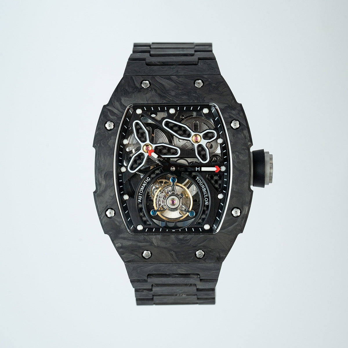 HAOFA 2311 Model Limited 500 Pcs All Carbon Fiber Automatic Tourbillon Watch Double-Spring 72 Hour power