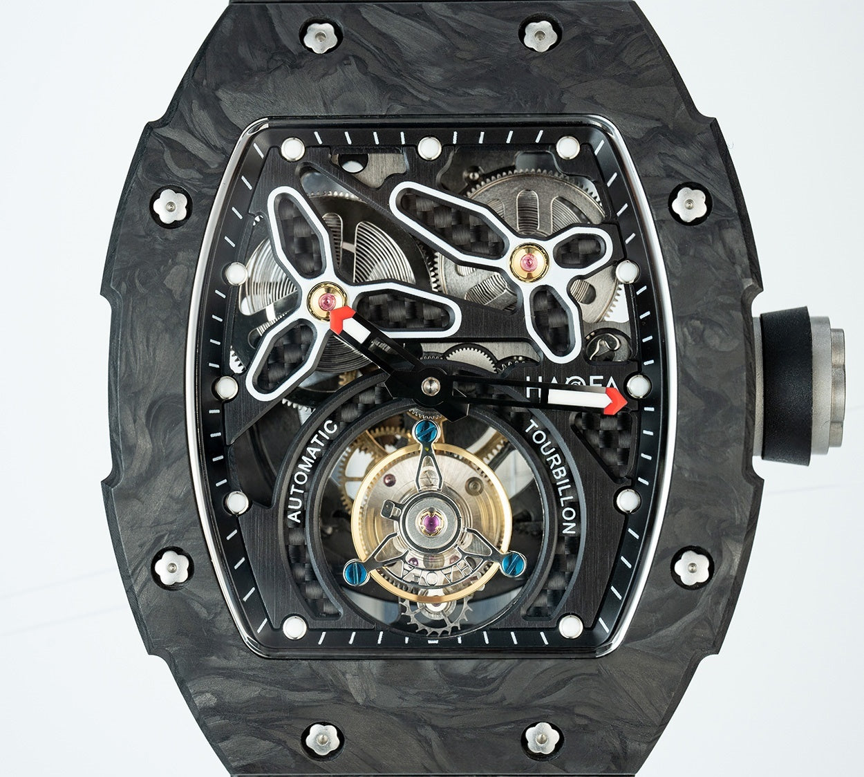 HAOFA 2311 Model Limited 500 Pcs All Carbon Fiber Automatic Tourbillon Watch Double-Spring 72 Hour power
