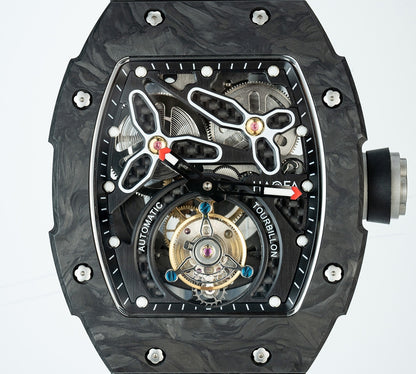 HAOFA 2311 Model Limited 500 Pcs All Carbon Fiber Automatic Tourbillon Watch Double-Spring 72 Hour power