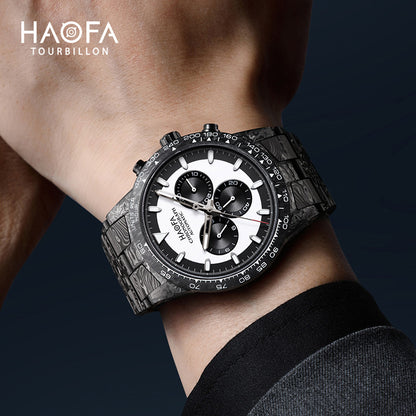 HAOFA 2366-1 Full Carbon Fiber Automatic Chronograph Movement Screw-in crown Watch