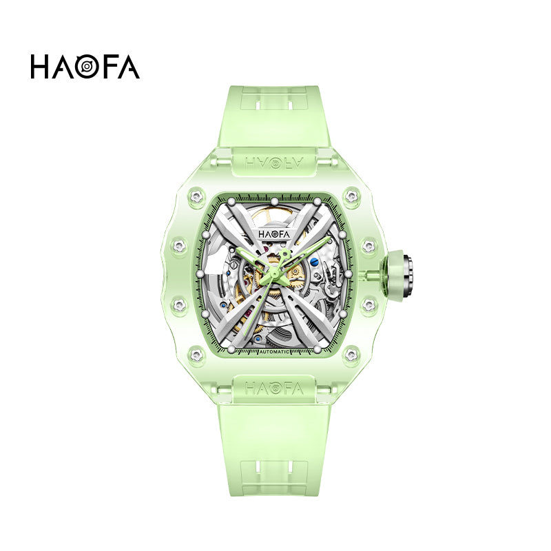 HAOFA Middle Size ultra thin K9 Crystal Automatic Watch