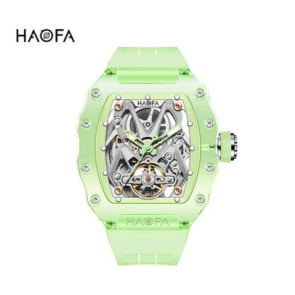 HAOFA 2209 Spider Design Dial K9 Crystal Tonneau Mechanical Watch