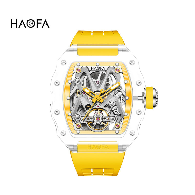 HAOFA 2209 Spider Design Dial K9 Crystal Tonneau Mechanical Watch