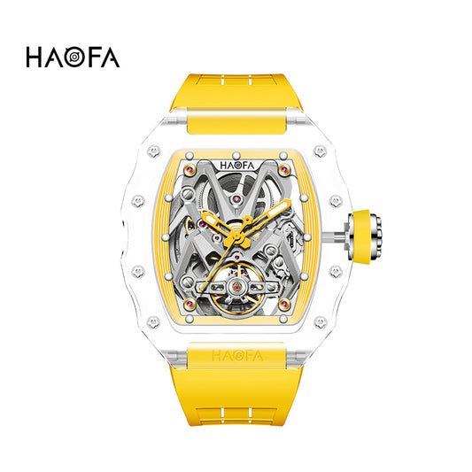 HAOFA 2209 Spider Design Dial K9 Crystal Tonneau Mechanical Watch