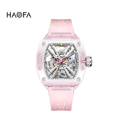 HAOFA Middle Size ultra thin K9 Crystal Automatic Watch