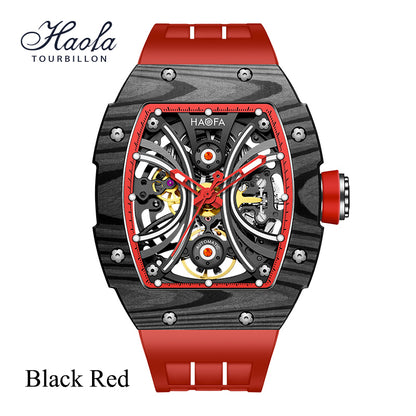 Haofa Men Skeleton Automatic watch NTPT Carbon Fiber Bezel Super luminous 80 hours power 1909