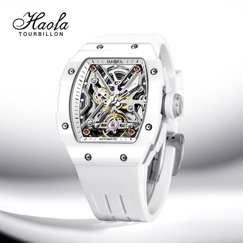 HAOFA Ceramics Bezel (front and back bezel) Automatic Skeleton Watch 1988