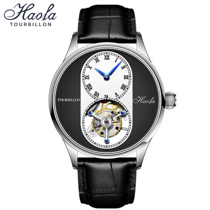 HAOFA 1025 Yacht Teak Wood Grain Craft Tourbillon Watch