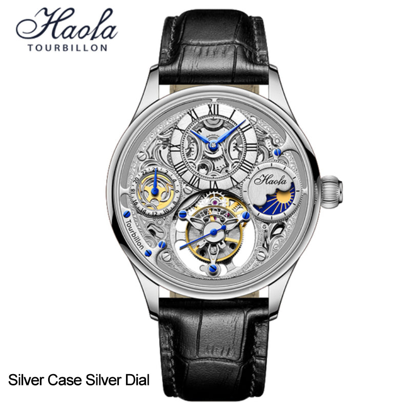 Haofa  GMT Day And Night  Tourbillon Movement Watch 1035 top finish case