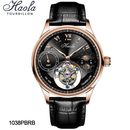 Haofa Luxury Tourbillon GMT Moonphase Watch 1038