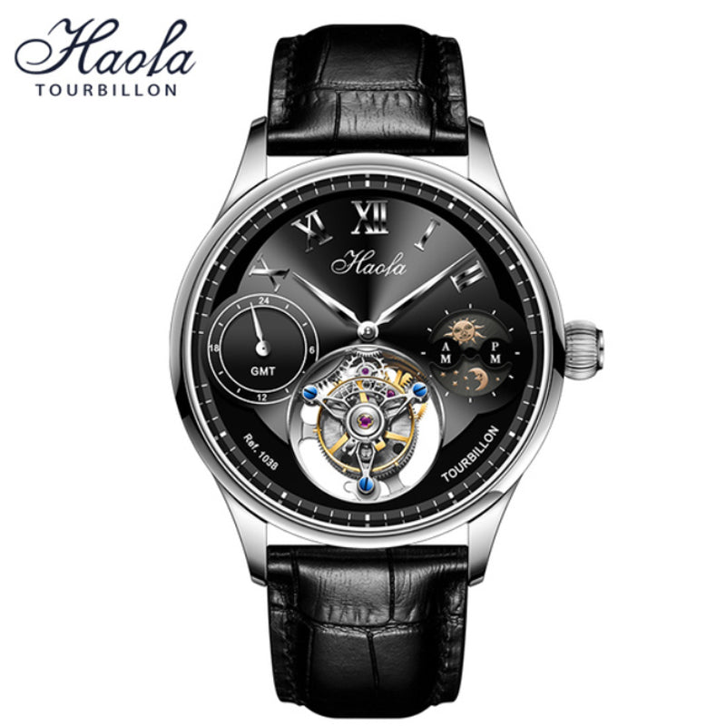 Haofa Luxury Tourbillon GMT Moonphase Watch 1038