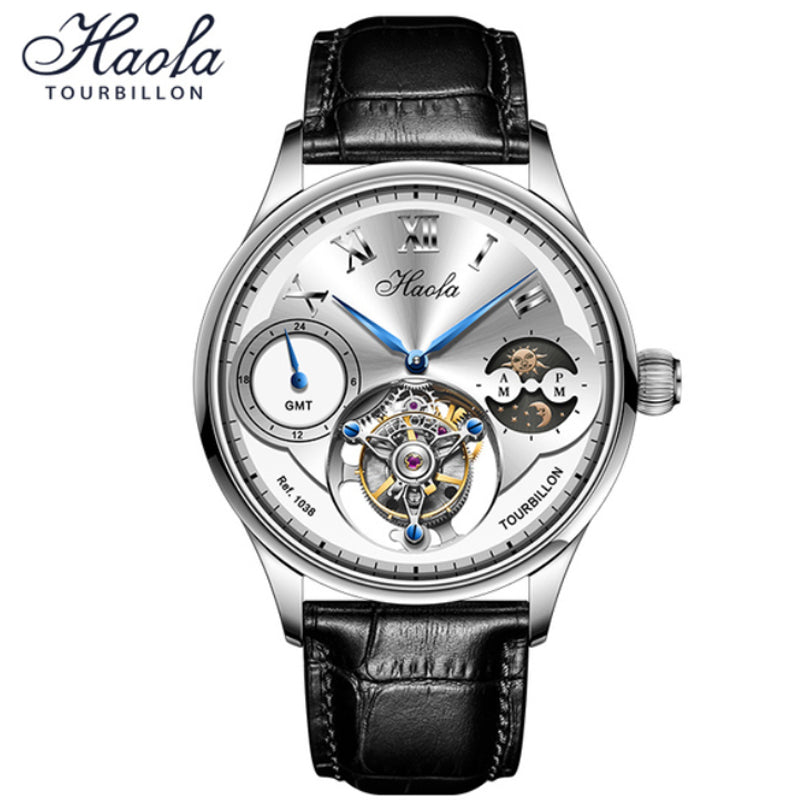 Haofa Luxury Tourbillon GMT Moonphase Watch 1038