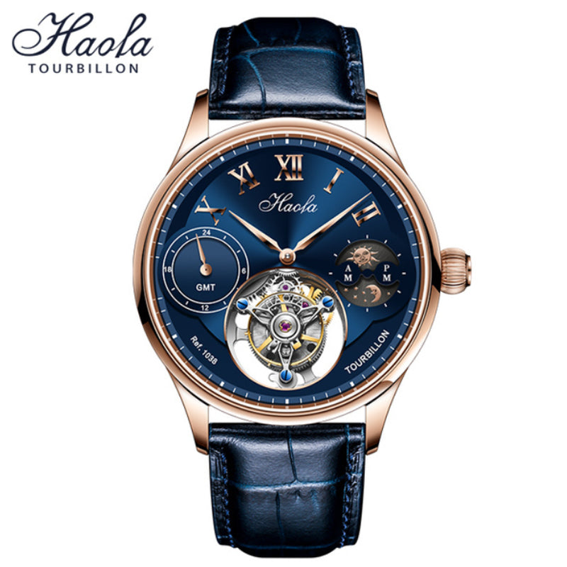 Haofa Luxury Tourbillon GMT Moonphase Watch 1038