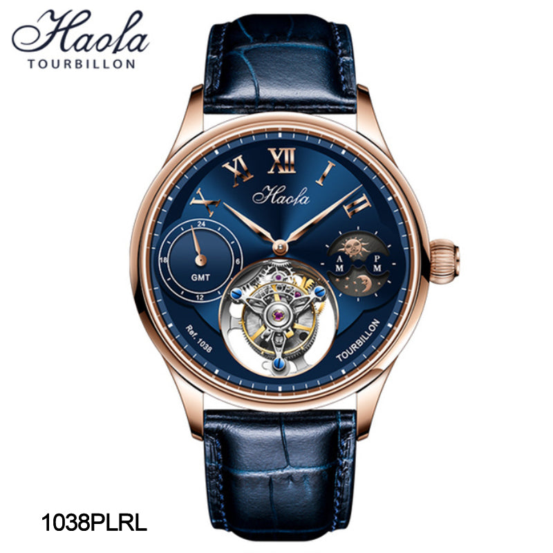 Haofa Luxury Tourbillon GMT Moonphase Watch 1038