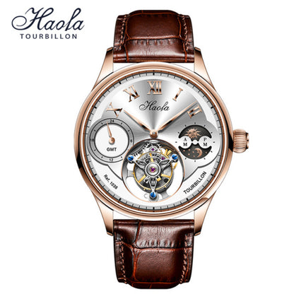 Haofa Luxury Tourbillon GMT Moonphase Watch 1038