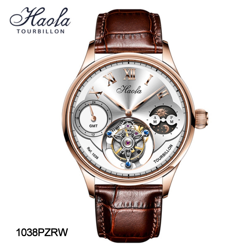 Haofa Luxury Tourbillon GMT Moonphase Watch 1038