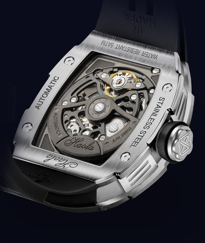 HAOFA 1968A 3D Dragon Automatic 80 Hours Power Stainless Steel 50M Waterproof Sapphire Crystal