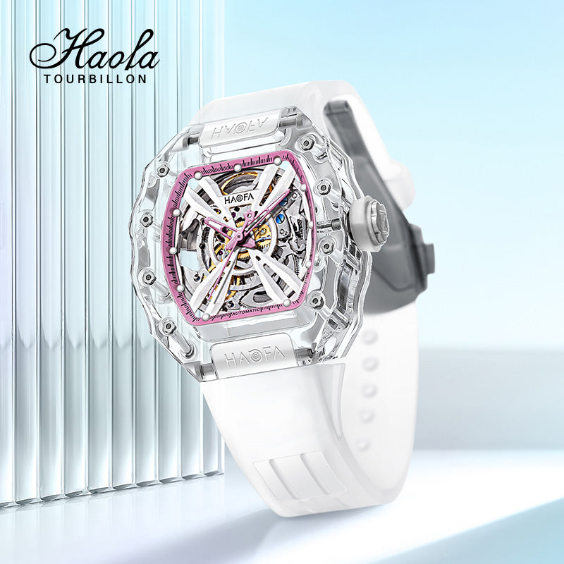 HAOFA Middle Size ultra thin K9 Crystal Automatic Watch