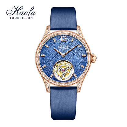 Haofa women lady Tourbillon watches luxury Sapphire  wrist watch 1809