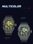 HAOFA 3D Dragon Carbon Fiber 80 hours power 28800/hz Automatic Watches 1968N