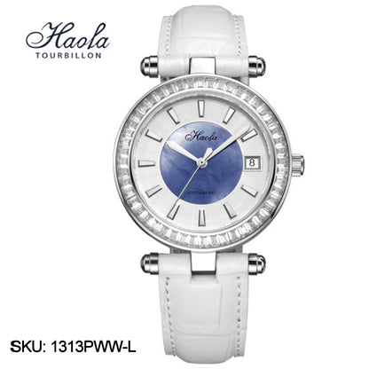 Haofa Automatic Movement Women Watch Pearl Shell Dial Date Ladies Watch 1313