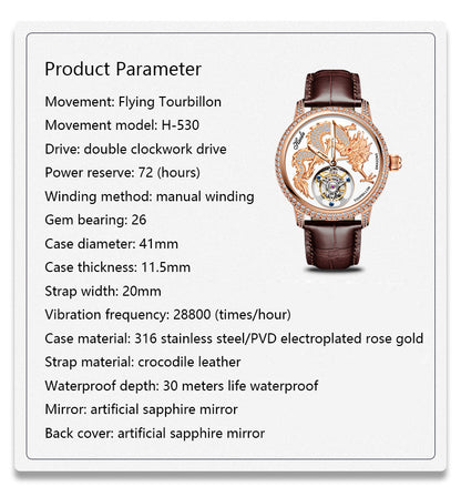 Haofa Luxury Couple Tourbillon Watches Men And Women