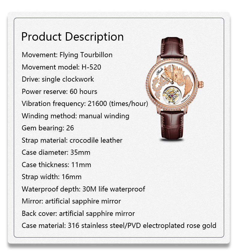 Haofa Luxury Couple Tourbillon Watches Men And Women